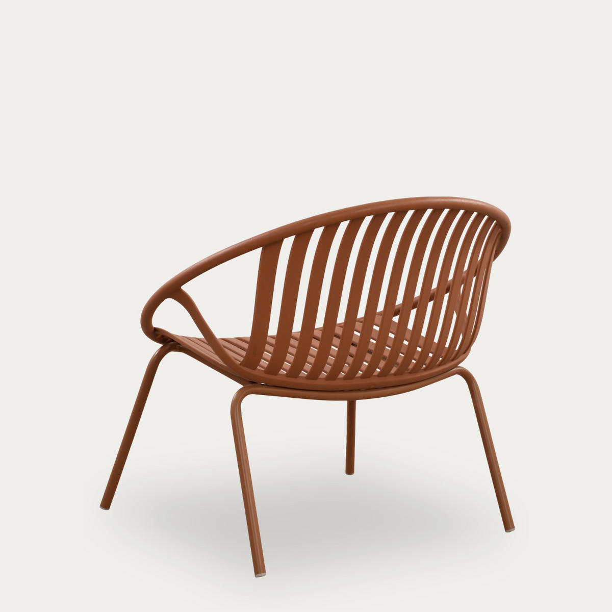 LOUNGESESSEL Barow Terrakotta 79.5 cm x 72.5 cm - Terracotta, Kunststoff (79/72/71cm) - Kenay Home