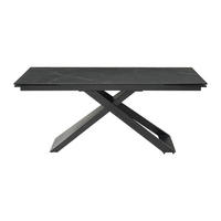 ESSTISCH - 6 Personen, 8 Personen, 10 Personen - Glas, Keramik - Schwarz - XERENA - Schwarz, Glas/Keramik (90/220/76cm) - Vente-Unique