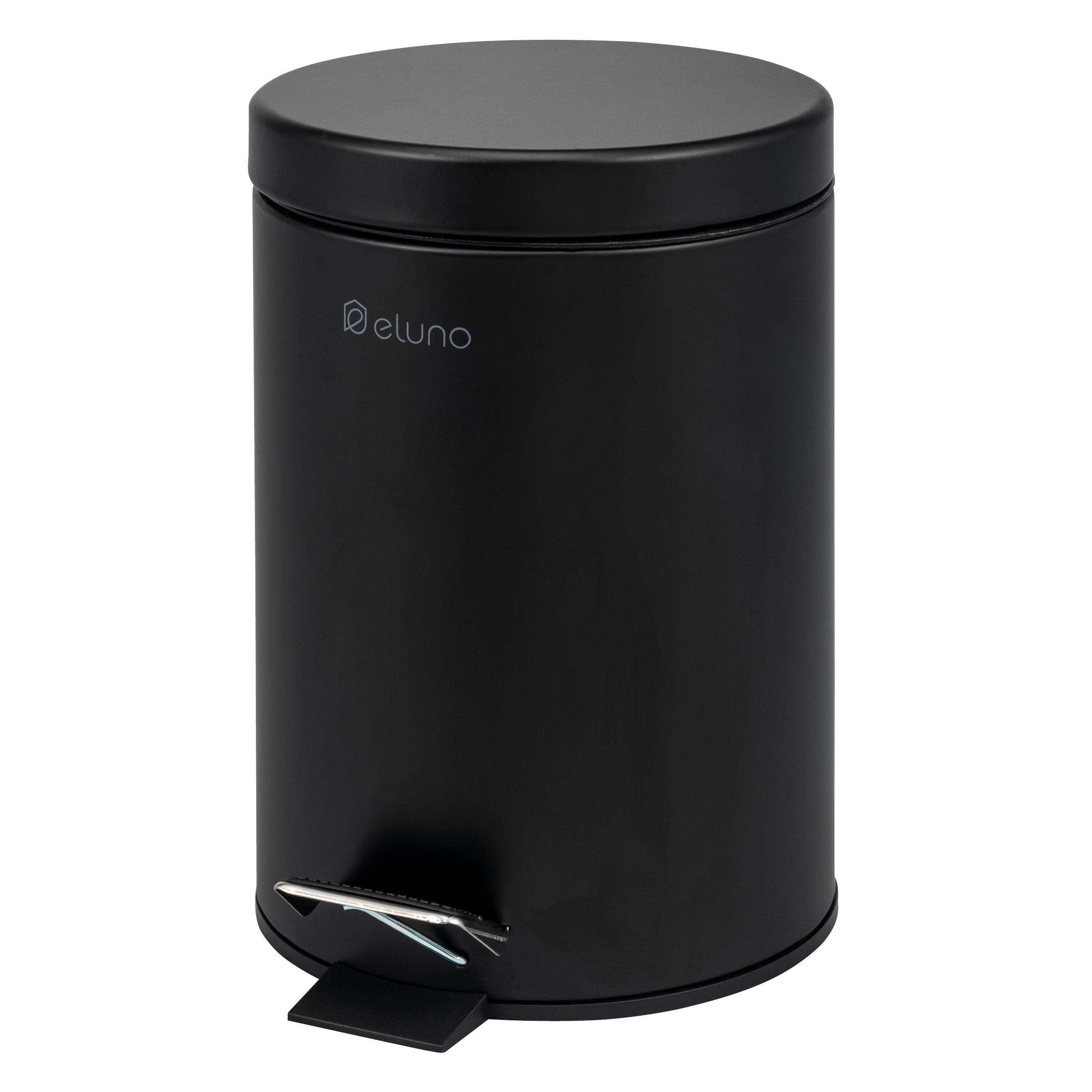 KOSMETIKEIMER AGLIANO, 3 Liter Fassungsvermögen, Metall, schwarz - Schwarz, Metall (17/25.5/20cm) - eluno