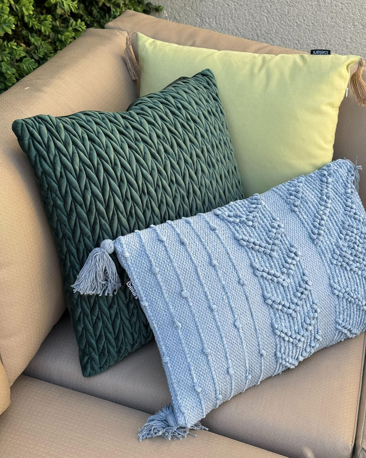 DEKORATIVNÍ POLŠTÁŘ sada 2 ks Zelený 45/45 cm Eclipta - zelená barva, textil (45/45cm) - Beliani