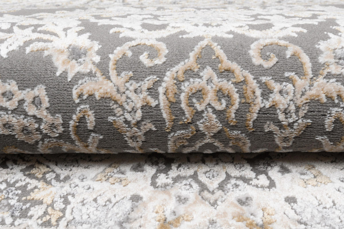 TEPPICH HERA Grau Creme 80/150 cm - Creme/Grau, Textil (80/150cm) - Tapiso