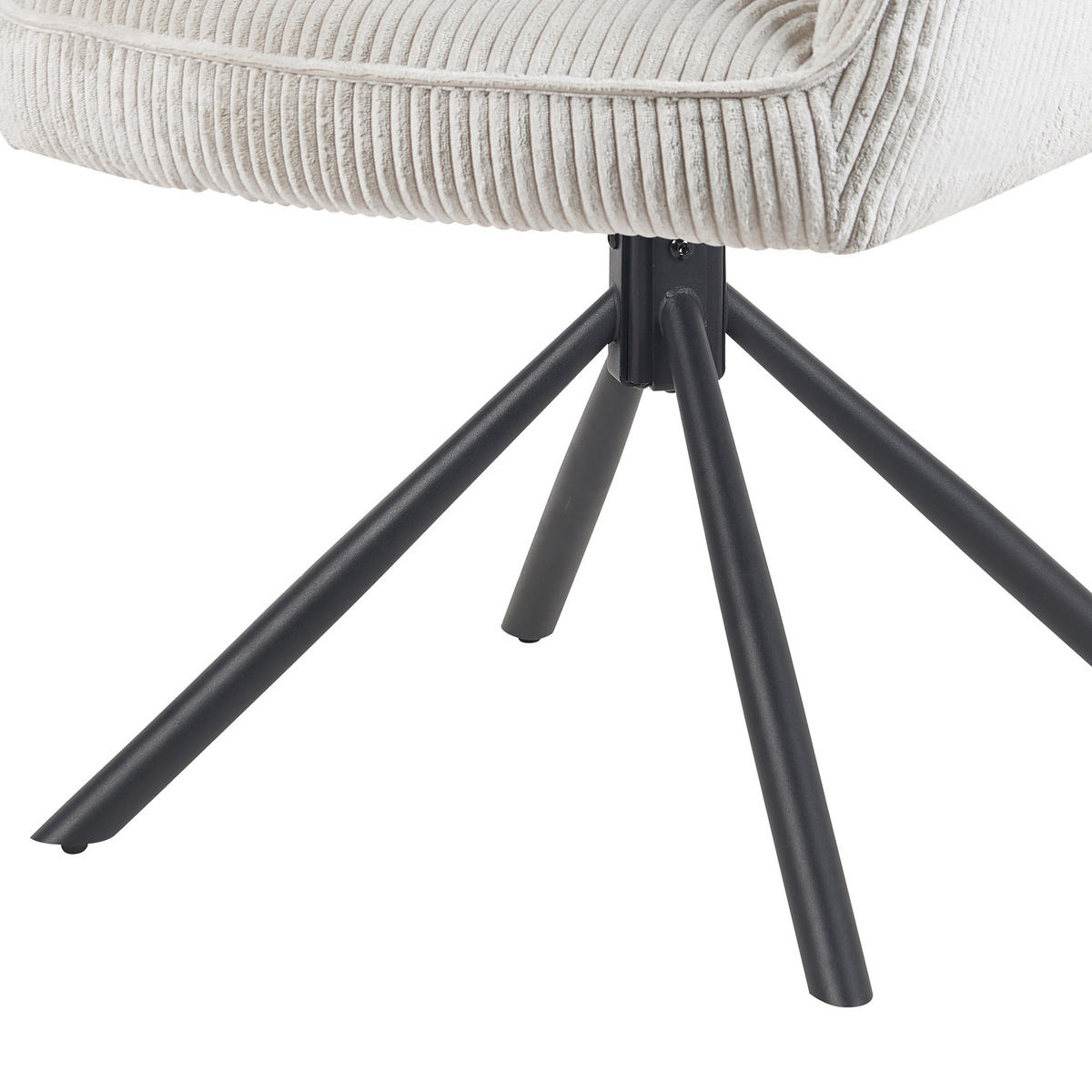 DREHSTUHL Mika-Ben - Hellgrau/Schwarz, Textil/Metall (60/87/65cm) - DUBI Möbel