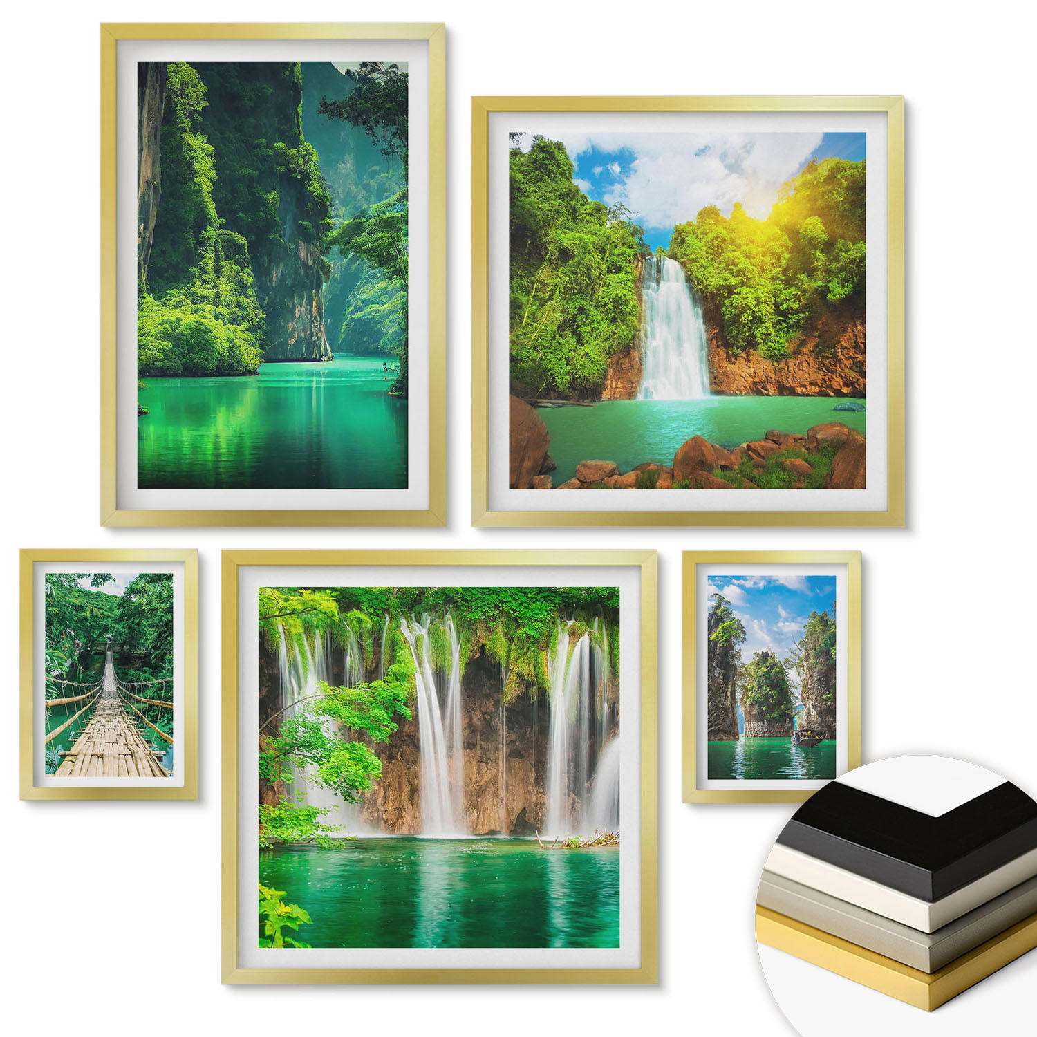 ArtPrintCave Wandbilder Gold 40x60 cm