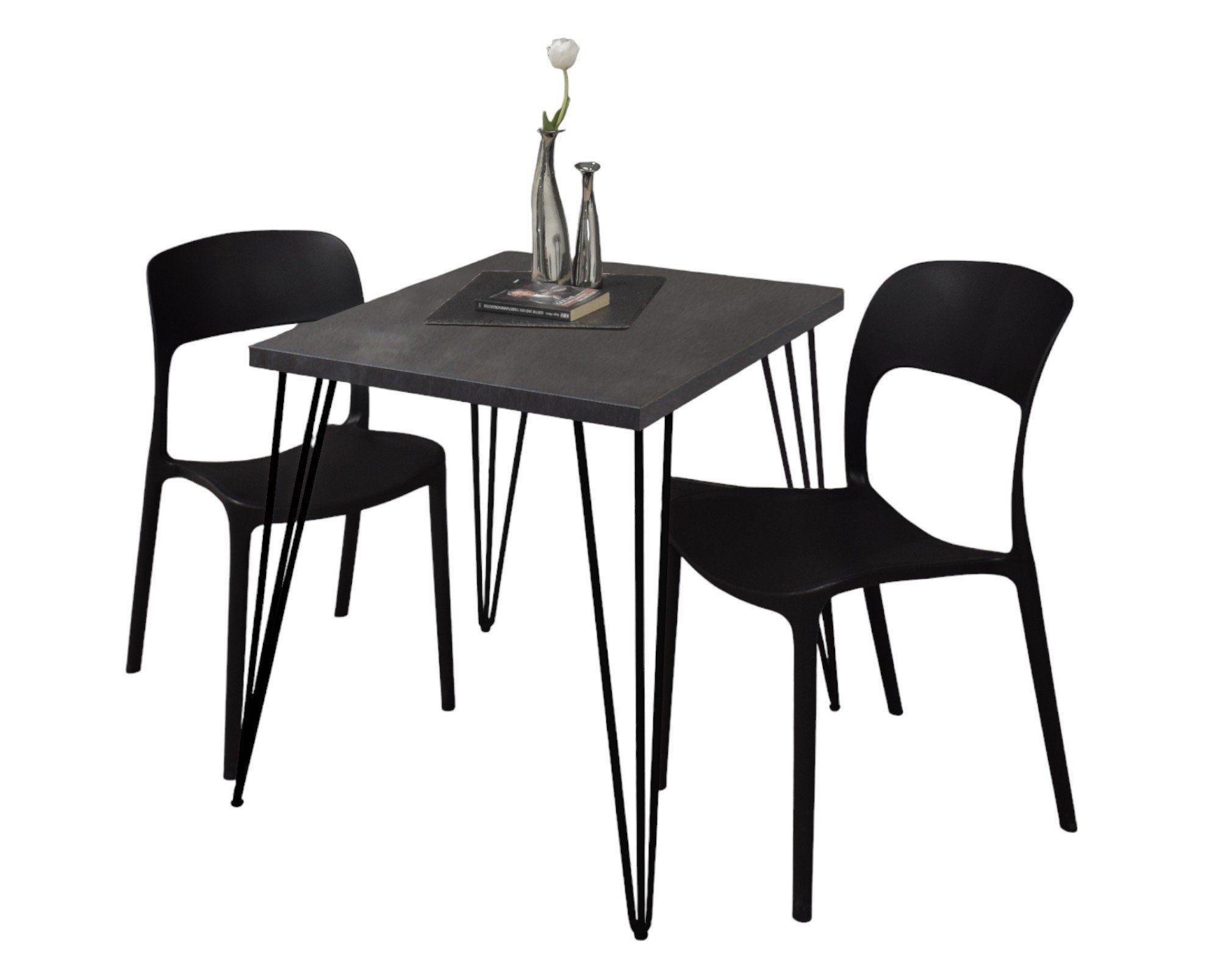 58aufmkessel Bartisch Graphit 70x75x70 cm