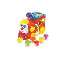 SORTIERSPIEL Zug 556 rot Musik, Licht, 6 Formen, Klavier, bewegbare Räder, ab 18 Monaten - Rot, Kunststoff (13/17/21cm) - Moni
