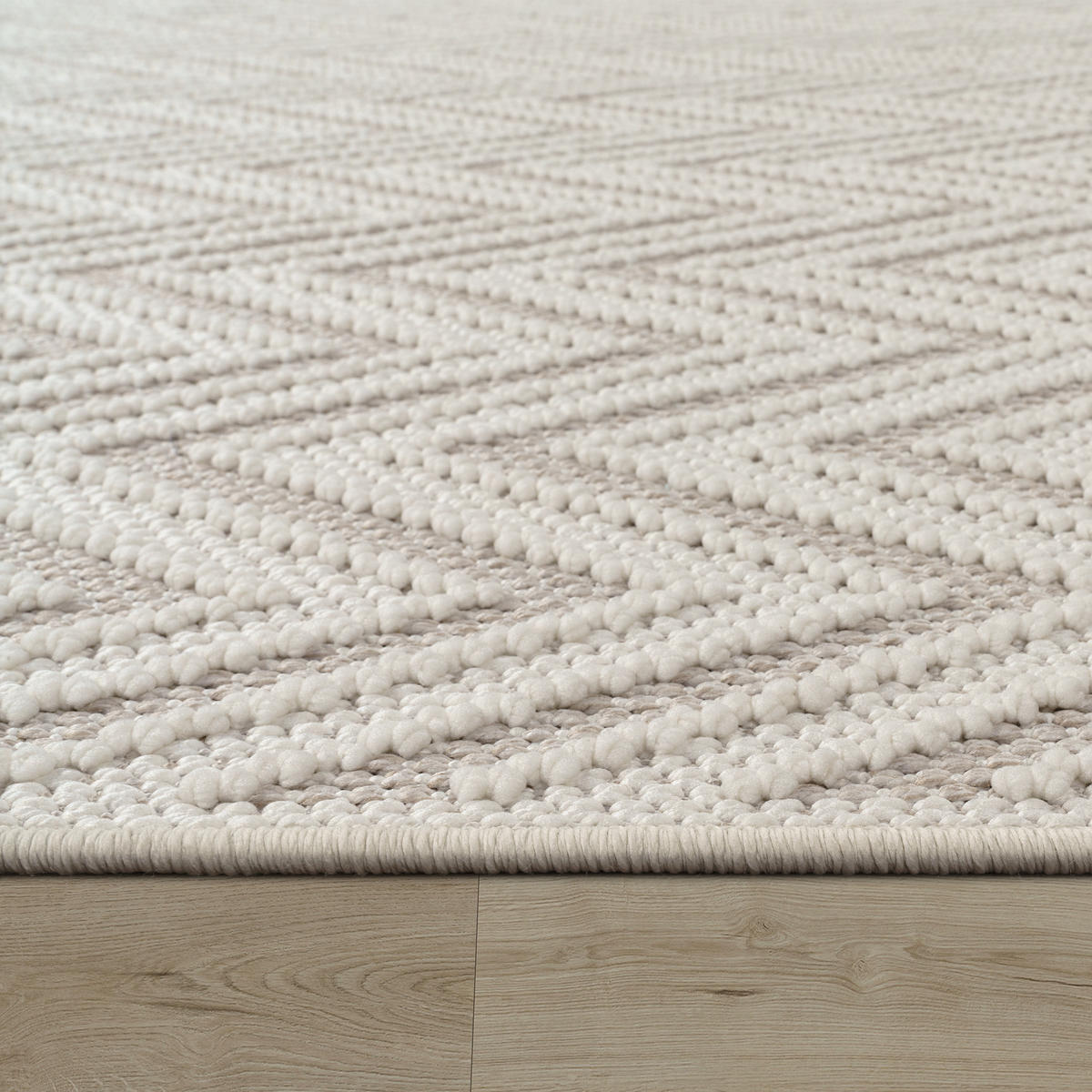 KURZFLORTEPPICH 120/120 cm Buckman 465 - Creme, Textil (120/120cm) - Paco Home