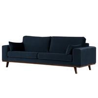 2-SITZER SOFA - Buchefarben/Dunkelblau, Textil (197/81/88cm) - home24