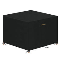 ABDECKUNG für Gartenmöbel 90 x 90 x 90 cm Quadratisch Wasserdicht Winddicht - Schwarz, Kunststoff (1/1/1cm)