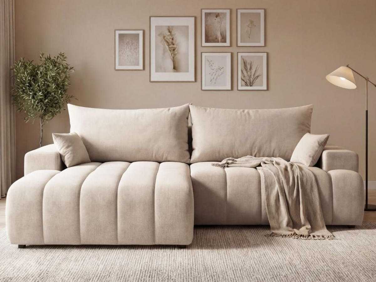 ECKSOFA Caleo Beige Links - Beige, Holz/Textil (270/170cm) - Graingold