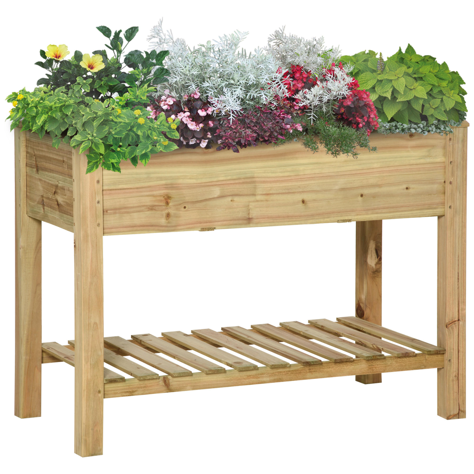 HOCHBEET DE-16047 mit integrierter Bewässerung Grün - Grün, Holzwerkstoff (91/76/51cm) - ComfortXL