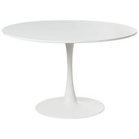 ESSTISCH Weiß Boca - Weiß, Holzwerkstoff (120/120/74cm) - Beliani