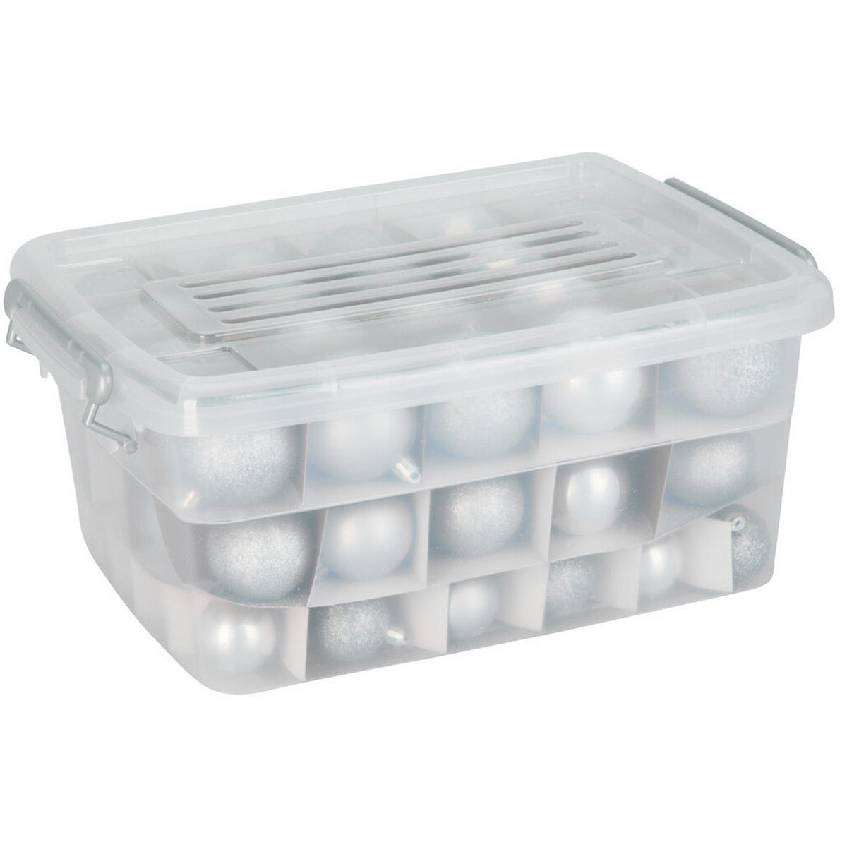 WEIHNACHTSKUGELN Set 70er-Set - Silberfarben, Kunststoff (28/16/37cm) - Home Styling Collection