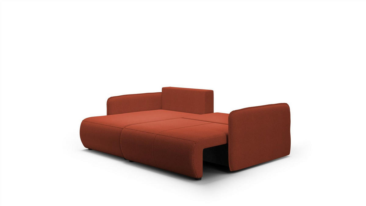 ECKSOFA Calgary - Rotbraun, Holzwerkstoff/Textil (207/148cm) - Fun Möbel