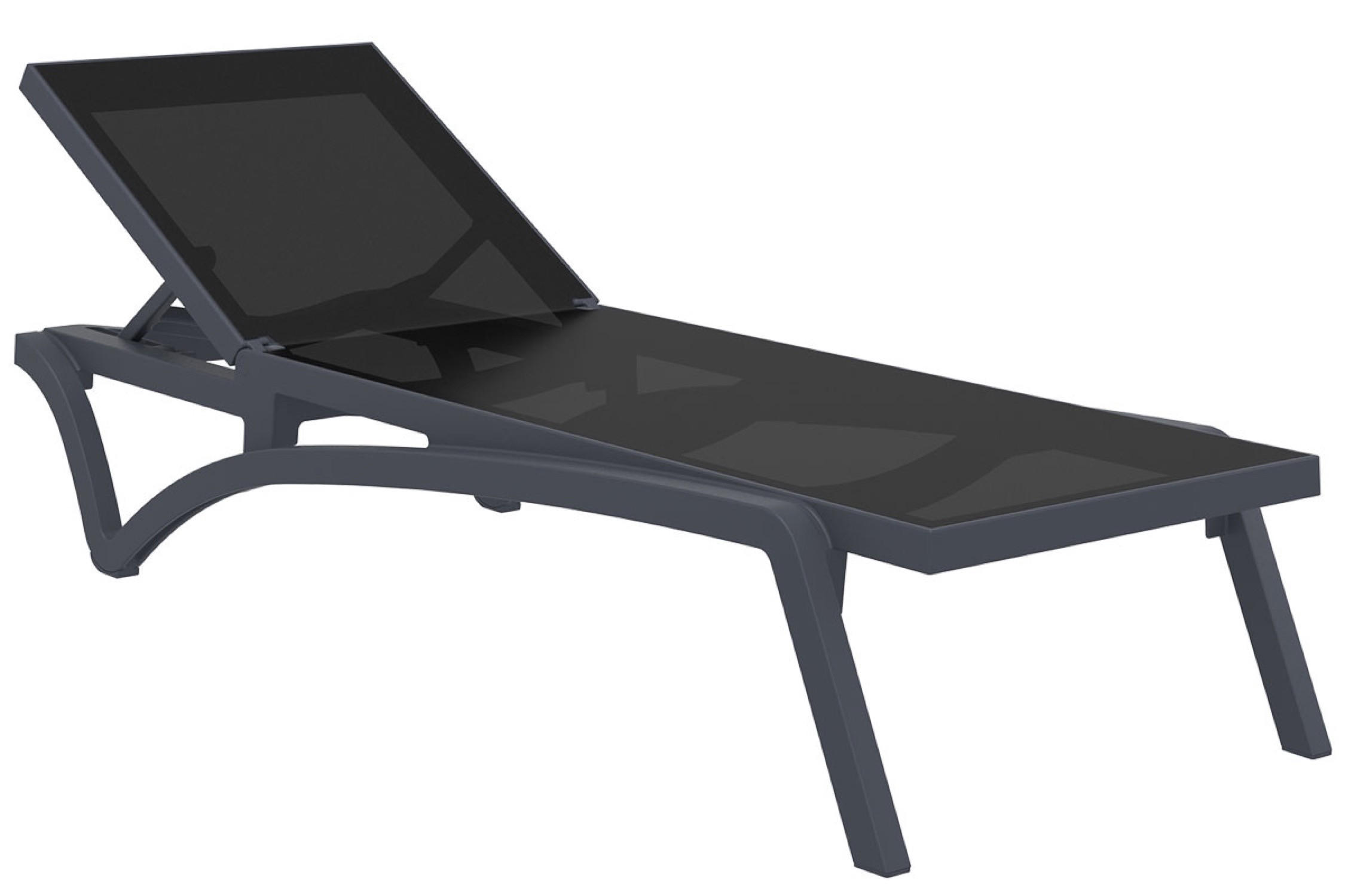 SONNENLIEGE Pacira dunkelgrau - Grau, Kunststoff (68/35/195cm) - TPFGarden