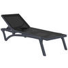 SONNENLIEGE Pacira dunkelgrau - Grau, Kunststoff (68/35/195cm) - TPFGarden