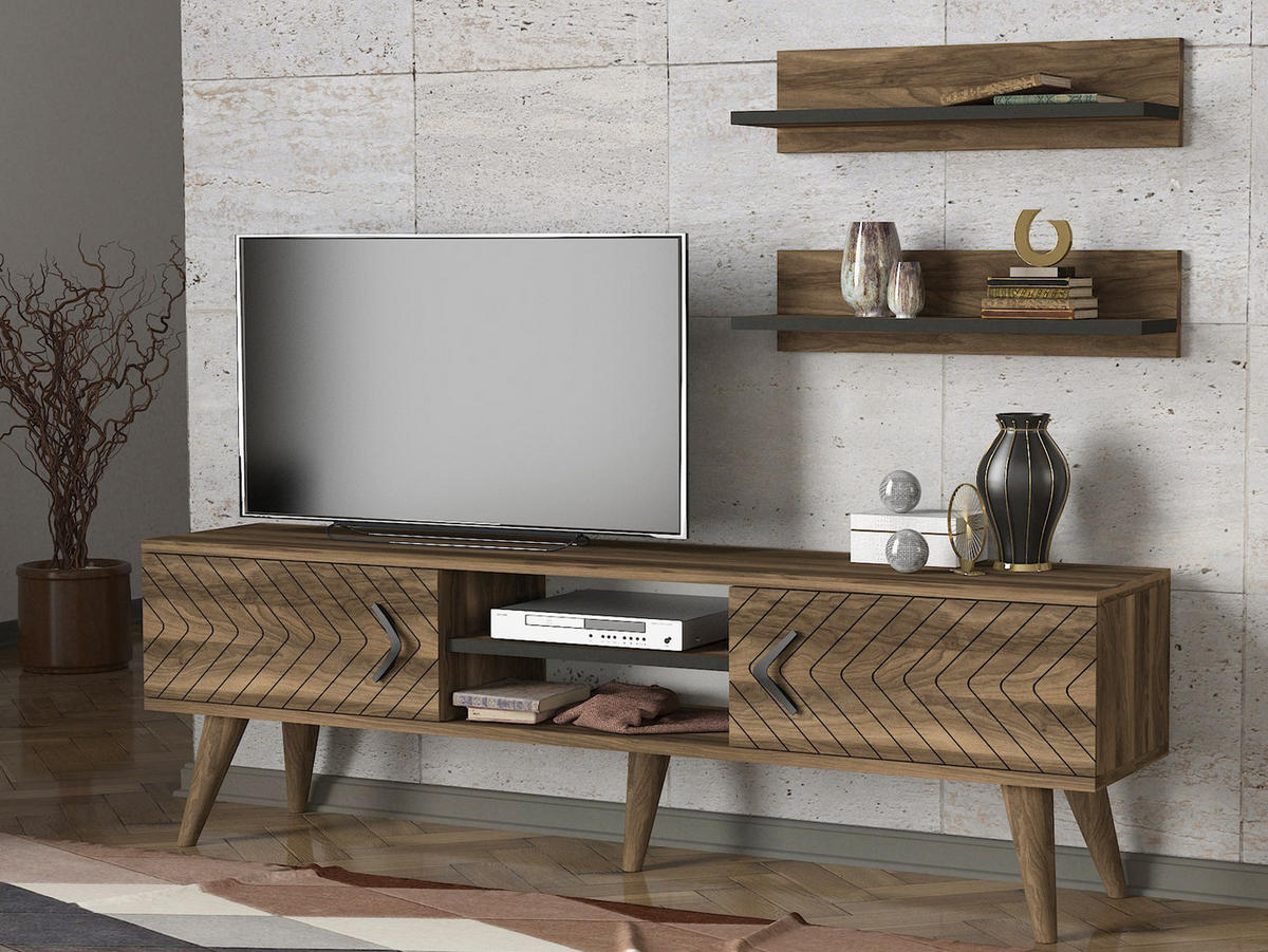 WOHNWAND Legato Braun - Braun, Holzwerkstoff/Kunststoff (150/45.5/30cm) - moebel17
