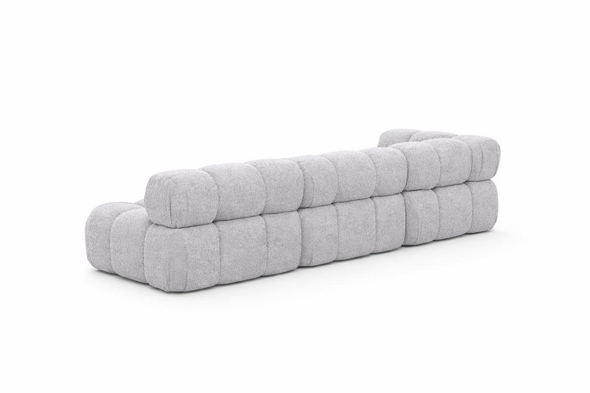 ECKSOFA L-Form Modulare, Bouclé-Stoff Abriamo, Hellgrau, Rechts, Selia - Hellgrau, Holz (285/160cm) - Kaiser Möbel