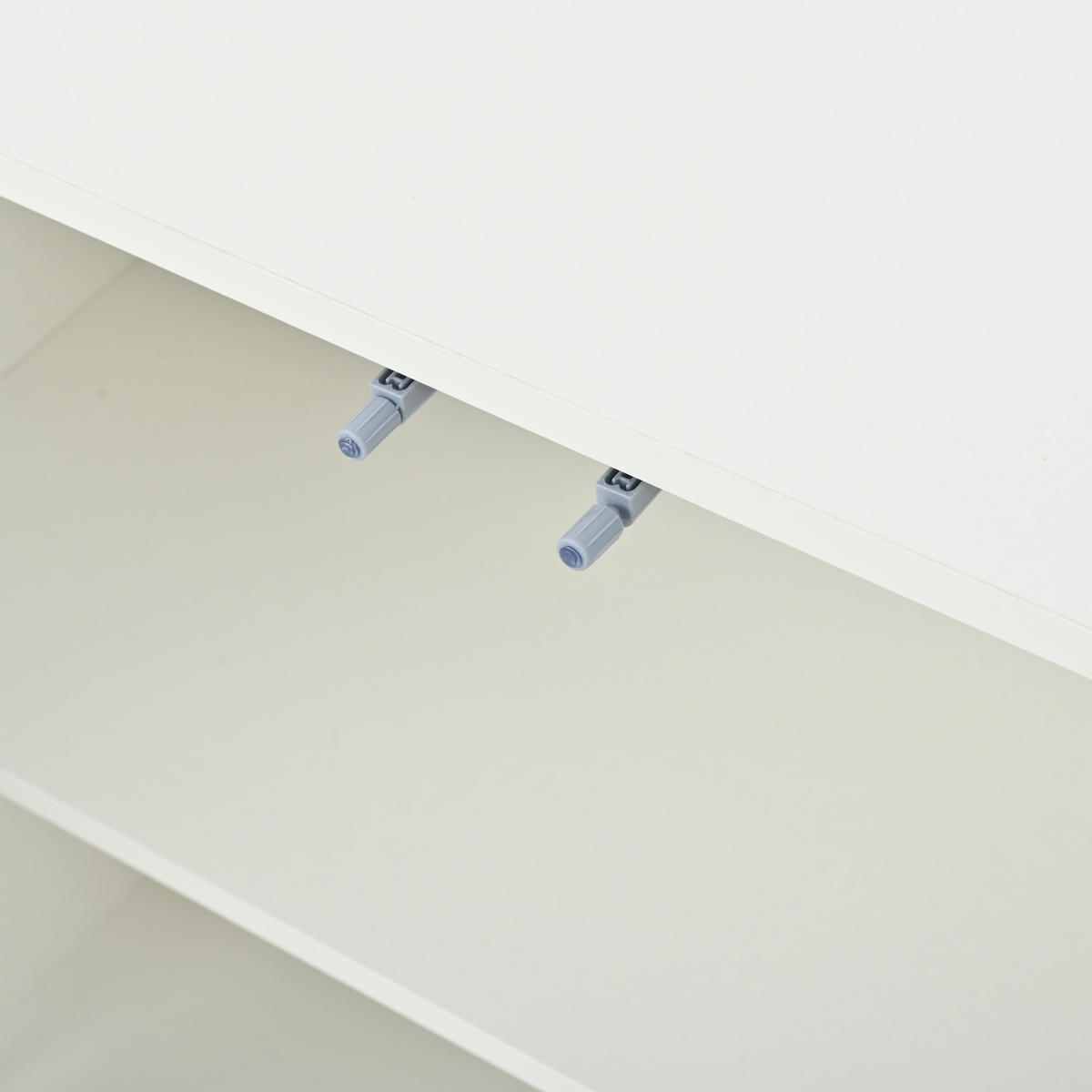 SIDEBOARD DE-37817 mit 4 Türen und geometrischem Design Weiß - Weiß, Holzwerkstoff (160/75.5/37cm) - ComfortXL