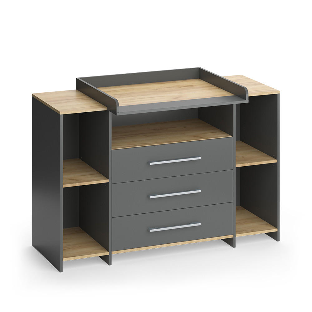 Honigeiche/Anthrazit, Holzwerkstoff (143.2/93/53.1cm) - Vicco