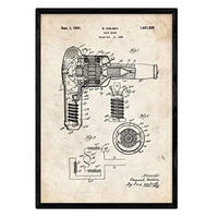 POSTER Haartrockner Patent A3 Rahmenlos - Klar, Papier (29.7/5/42cm) - Nacnic