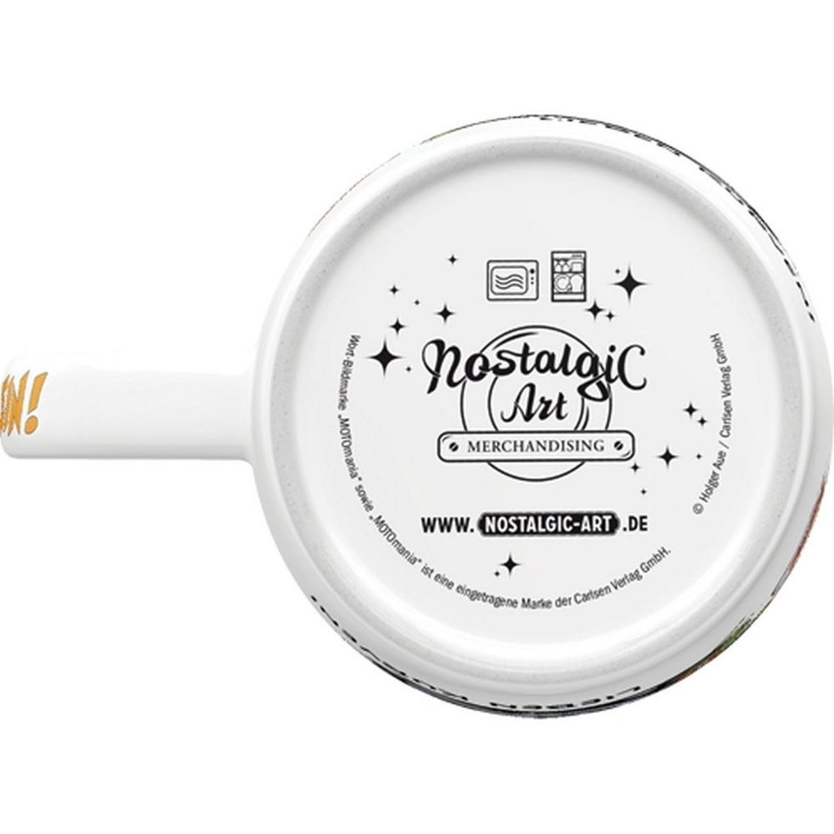 KAFFEETASSE 330 ml MOTOmania Echte Männer lieben Kurven! - Multicolor, Keramik (0.33L) - Nostalgic-Art