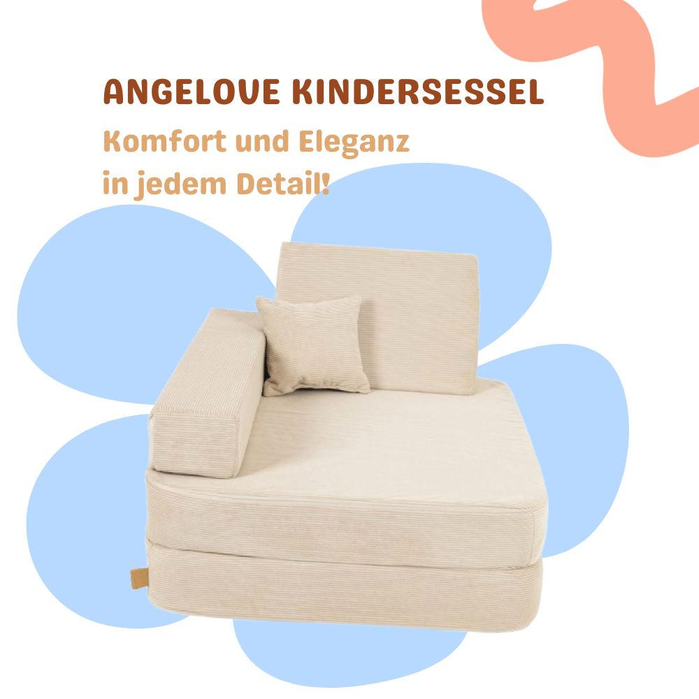KINDERSESSEL, Angelove, Cordsamt, Beige - Beige, Textil (80/24/80cm)