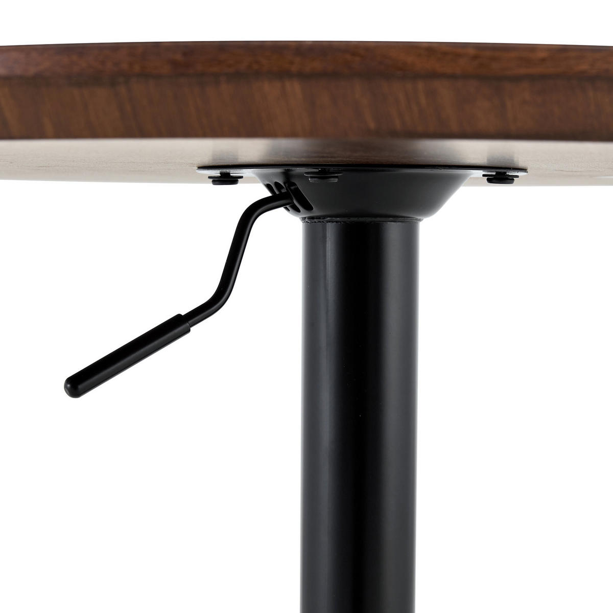 BEISTELLTISCH aus MDF und Metall 70x70x73,5-98,5 cm Nussbaumfarben höhenverstellbar und rollbar mit leisen Rollen - Walnussfarben, Holzwerkstoff (70/70/73.5cm) - Modfu
