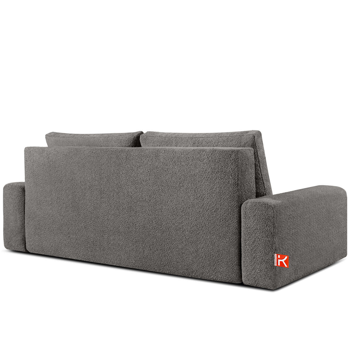 3-SITZER SCHLAFSOFA MOLLIS, Bouclé, Dunkelgrau - Dunkelgrau, Holz/Holzwerkstoff (250/93/108cm) - KONSIMO®