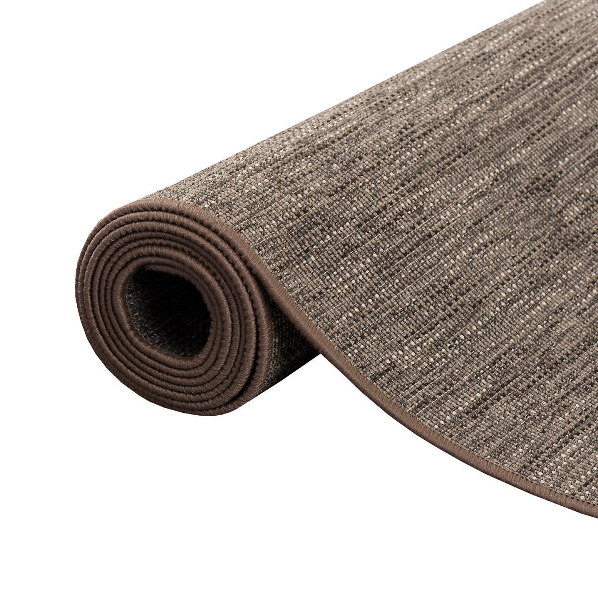 SISAL-OPTIK DESIGNER FLACHGEWEBE TEPPICH PURE MELIERT - Braun, Textil (200/200cm) - Snapstyle