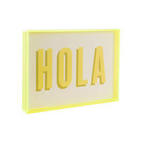 WANDBILD Wall Art Hola Gelb 3/31/22 cm - Gelb, Kunststoff (31/22/3cm) - Present Time