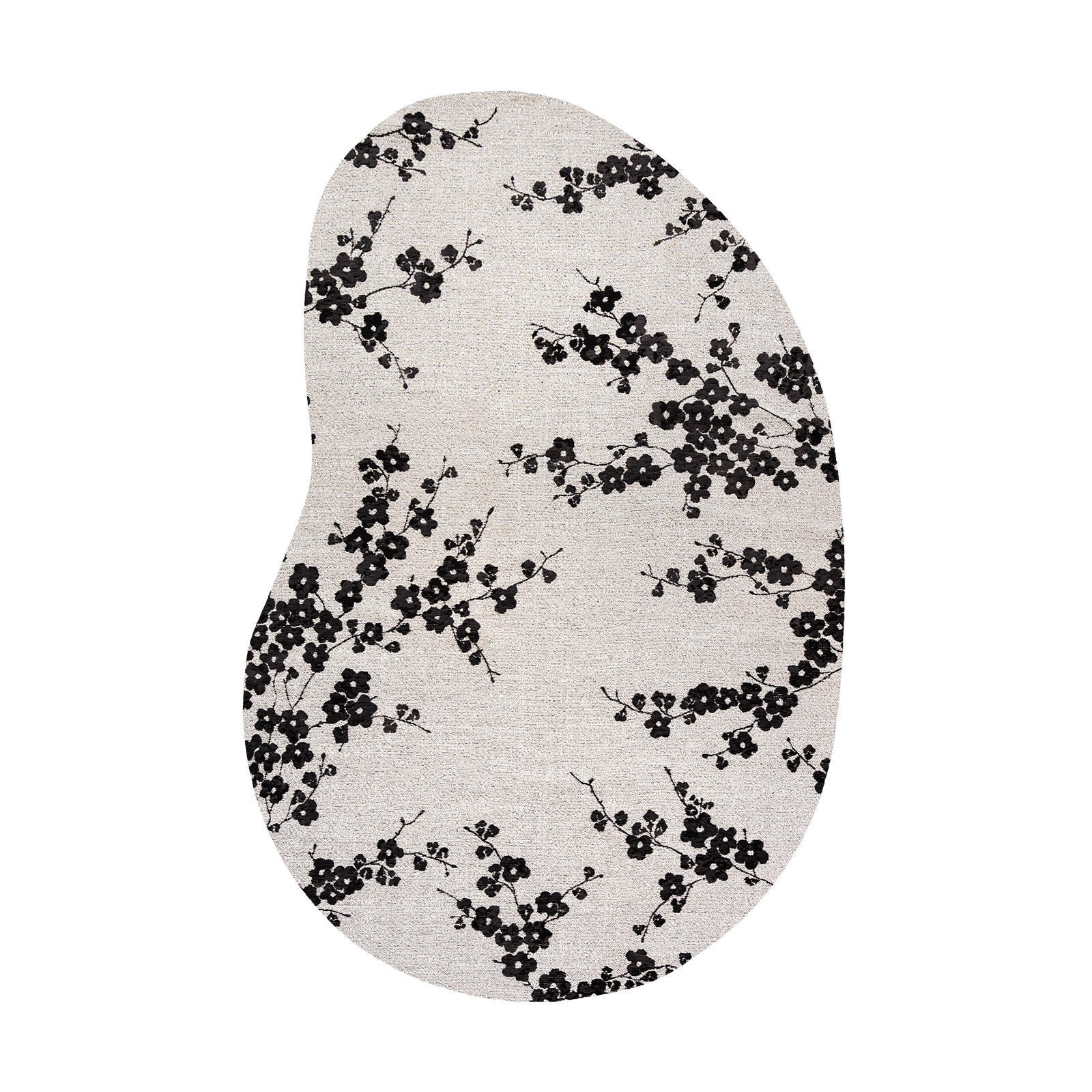 TEPIH Night Snow Sakura Sakura 235/340 cm - crna, tekstil/plastika (235/340cm) - Louis De Poortere