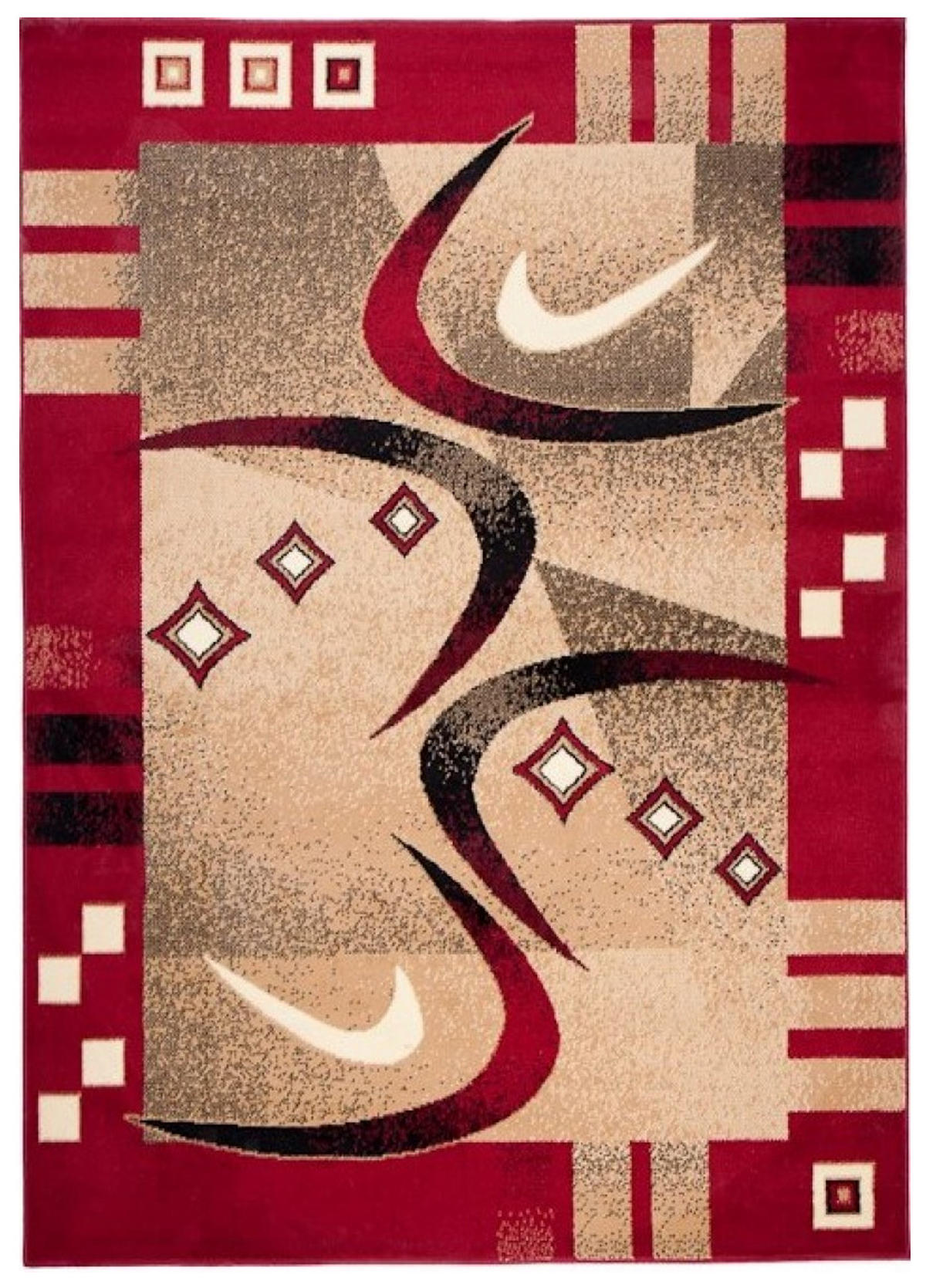 TEPPICH ATLAS Beige Rot 150/300 cm - Beige/Rot, Textil (150/300cm) - Tapiso