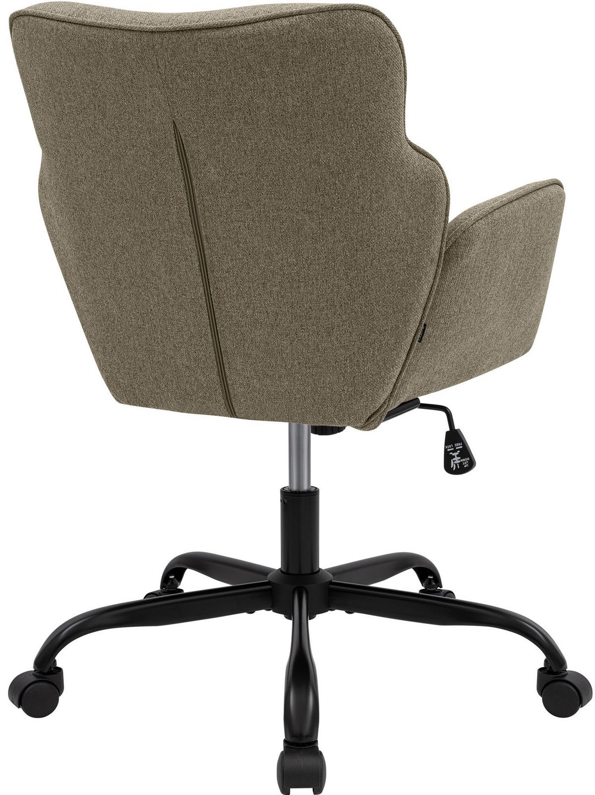 DREHSTUHL Stoff Taupe - Taupe/Schwarz, Textil (62/86/68cm) - CLP