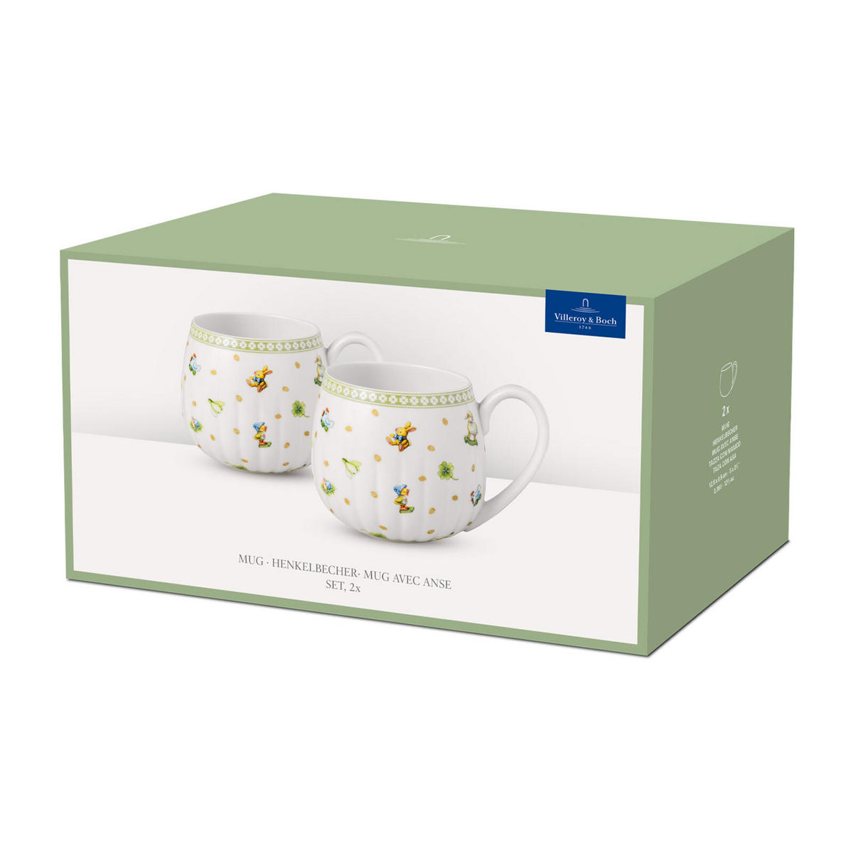 Villeroy & Boch HENKELBECHER Easter Delight grün 350 ml 2er Set jetzt nur online ➤