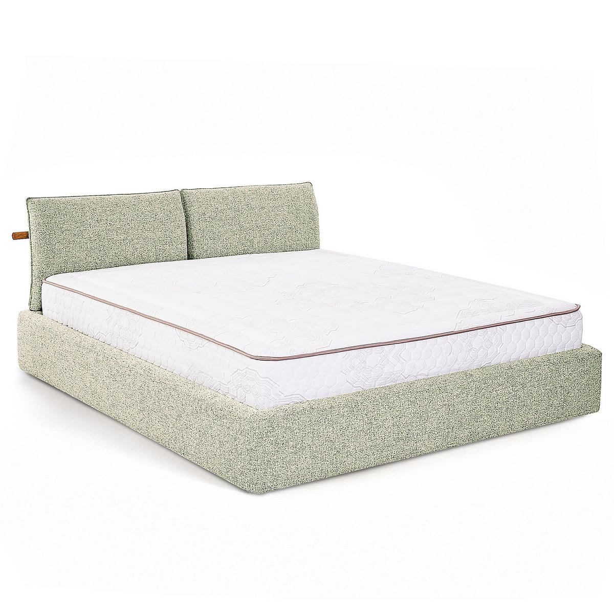 POLSTERBETT - Hellgrau, Textil (140/200cm) - home24