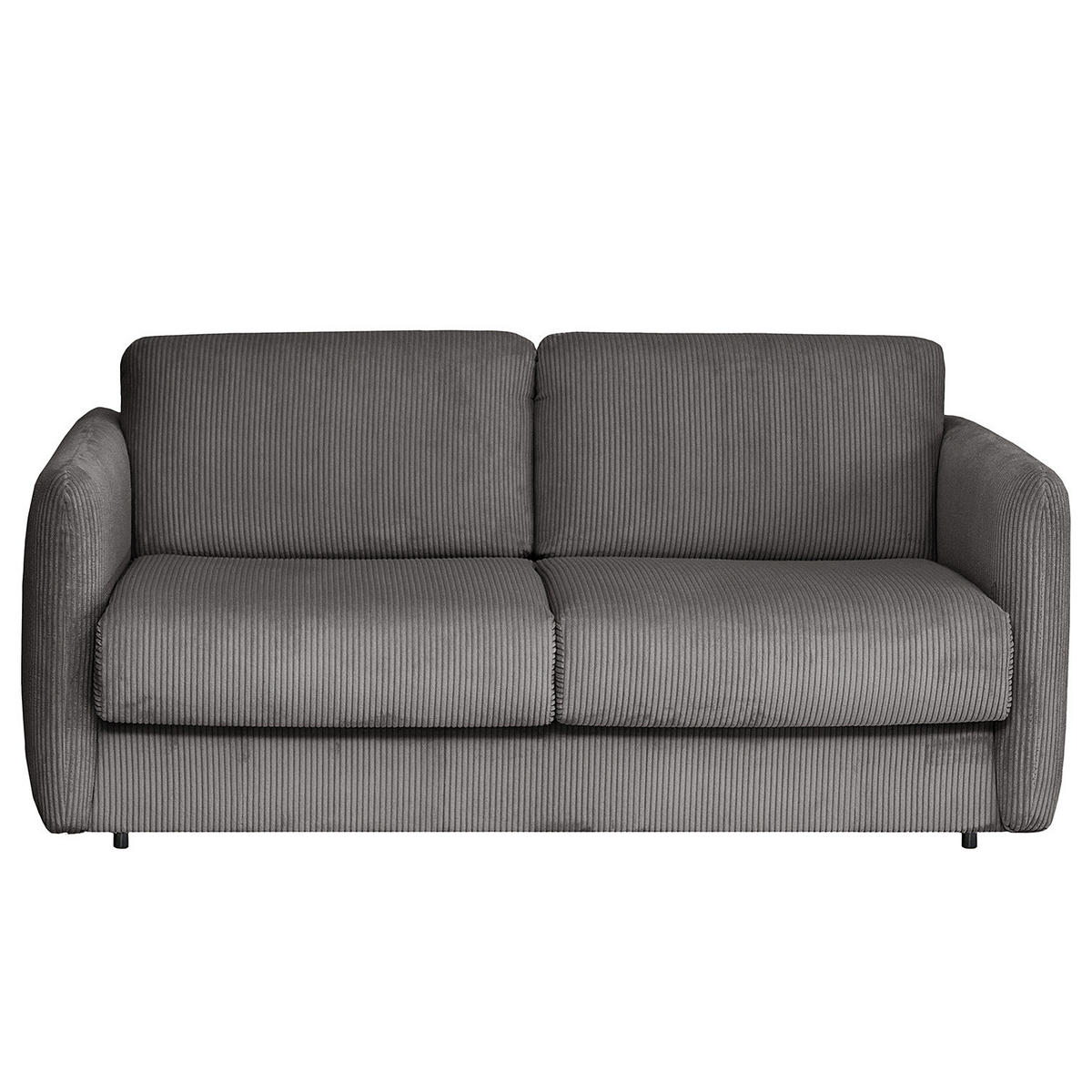 SCHLAFSOFA mit Matratze - Schwarz/Grau, Kunststoff/Textil (194/86/104cm) - home24