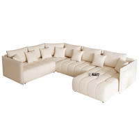 WOHNLANDSCHAFT LORISSE mit Schlaffunktion und Bettkasten Creme - Creme, Holzwerkstoff/Kunststoff (300/85/90cm) - Idohome