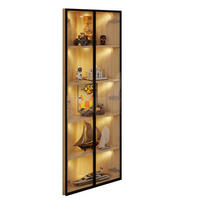 HIGHBOARD 62/35/160 cm in Eiche mit LED-Beleuchtung und Sicherheitsglas - Eichefarben, Holzwerkstoff (62/160/35cm) - Flora Grace