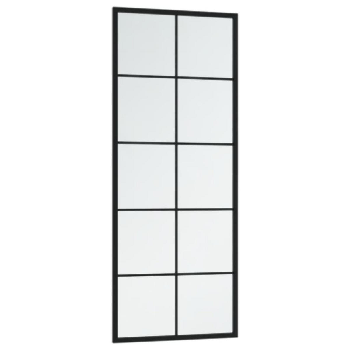 WANDSPIEGEL Schwarz 100x40 cm Metall - Schwarz, Metall (40/100/1cm) - furnicato