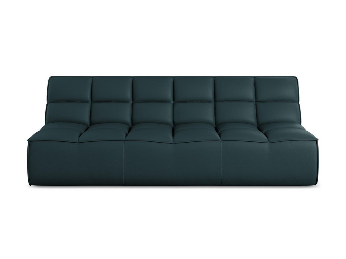 3-SITZER SOFA Kunstleder Blau - Blau/Petrol, Leder/Kunststoff (210/75/93cm) - Makamii