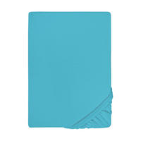 SPANNBETTTUCH Jersey türkis, 140x200 cm - 160x220 cm - Türkis, Textil (160/220cm) - biberna