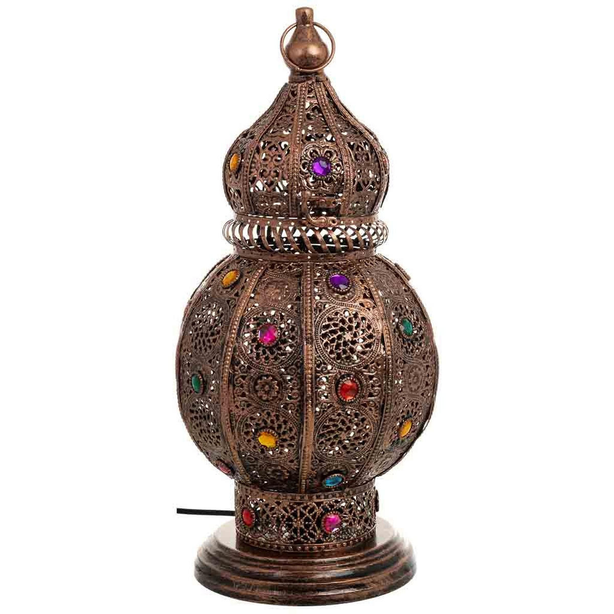 LAMPE aus Metall und Glas, 23x50cm - Multicolor, Metall (23/23/49cm) - Wanderlust