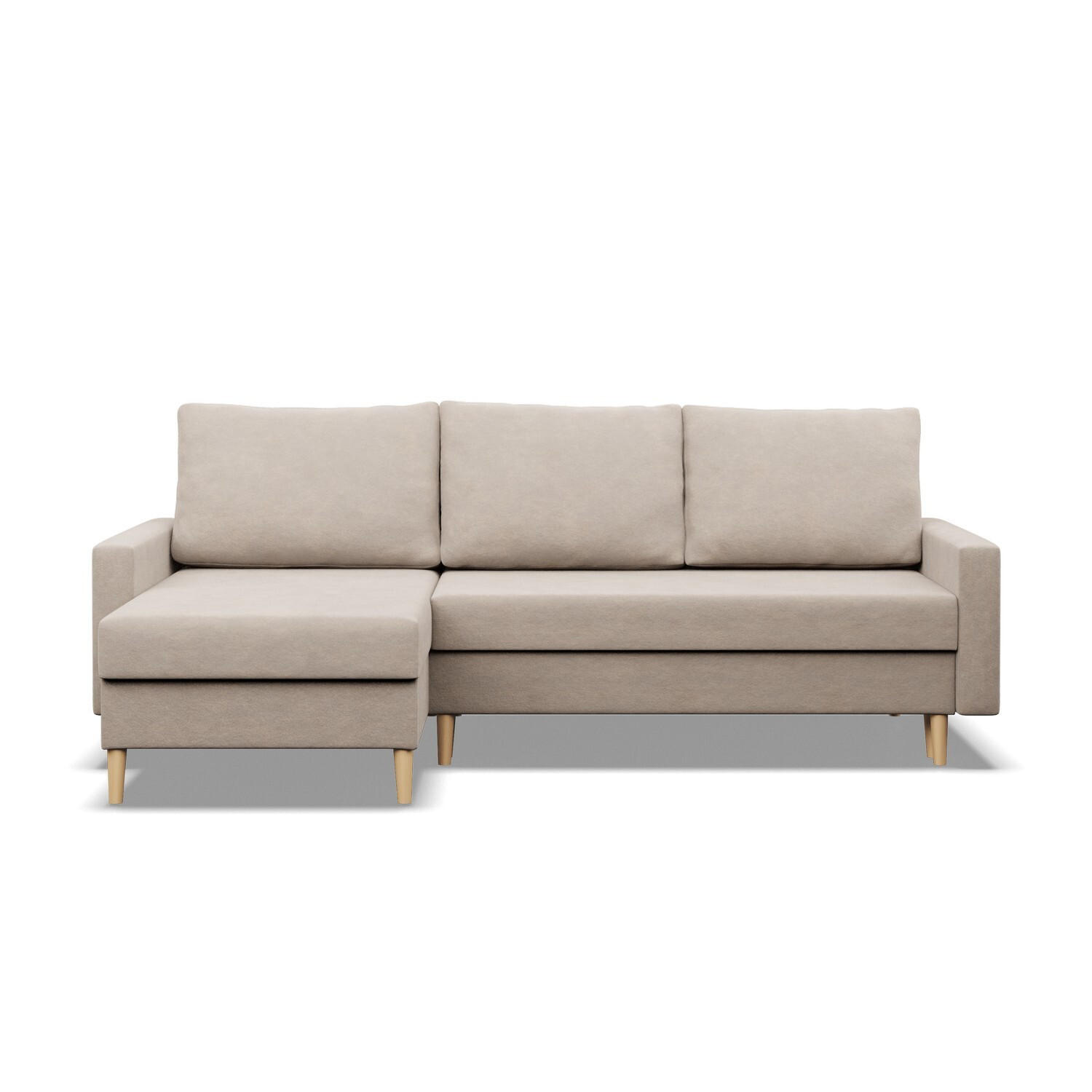 ECKSOFA Blank beige - Beige, Textil (223/140cm) - SIMKAM Furniture