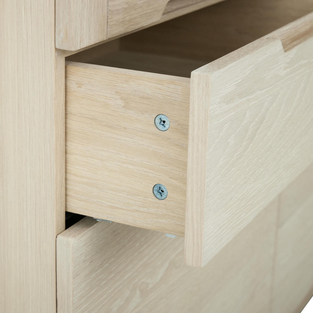 VITRINE mit LED Beleuchtung Eiche bianco - Eiche Bianco/Eichefarben, Holz/Holzwerkstoff (45/190/100cm) - Furnhouse
