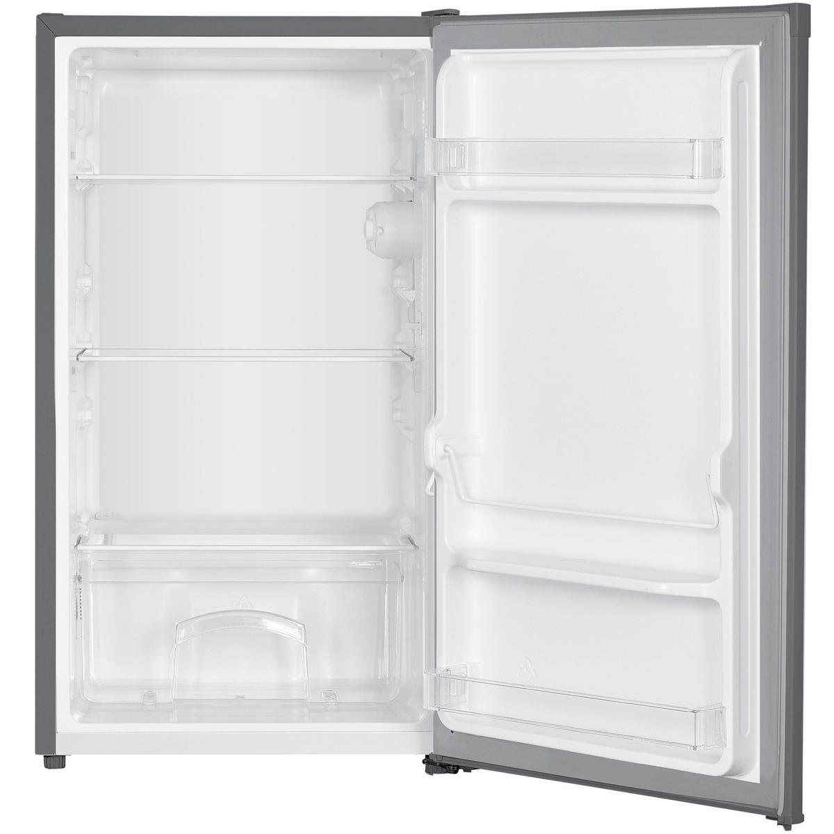 KÜHLSCHRANK CS0881-S ohne Gefrierfach klein - 90L Nutzinhalt, freistehend, kompakt, silber - Silberfarben, Glas/Kunststoff (47.5/85/44.5cm) - homeX