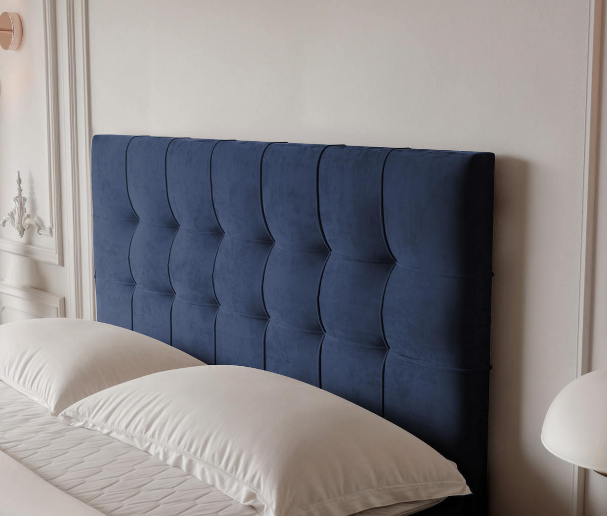 BOXBETT IMPERIAL 160/200 cm, in Marineblau, mit Matratze und Topper - Dunkelblau, Holzwerkstoff/Textil (160/200cm) - Idohome