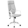 BÜROSTUHL Polyester Weiß/Grau Delight - Grau, Kunststoff/Textil (64/116/64cm) - Beliani