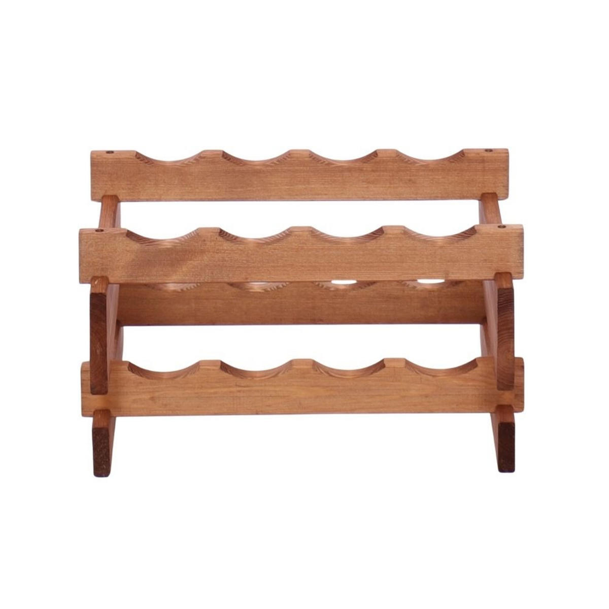 WEINREGAL VINOTECA FLEX PRO HxBxT 23x46x28cm 8 Flaschen auf 2 Ebenen Braun geölt - Braun, Holz (46/23/28cm) - PROREGAL
