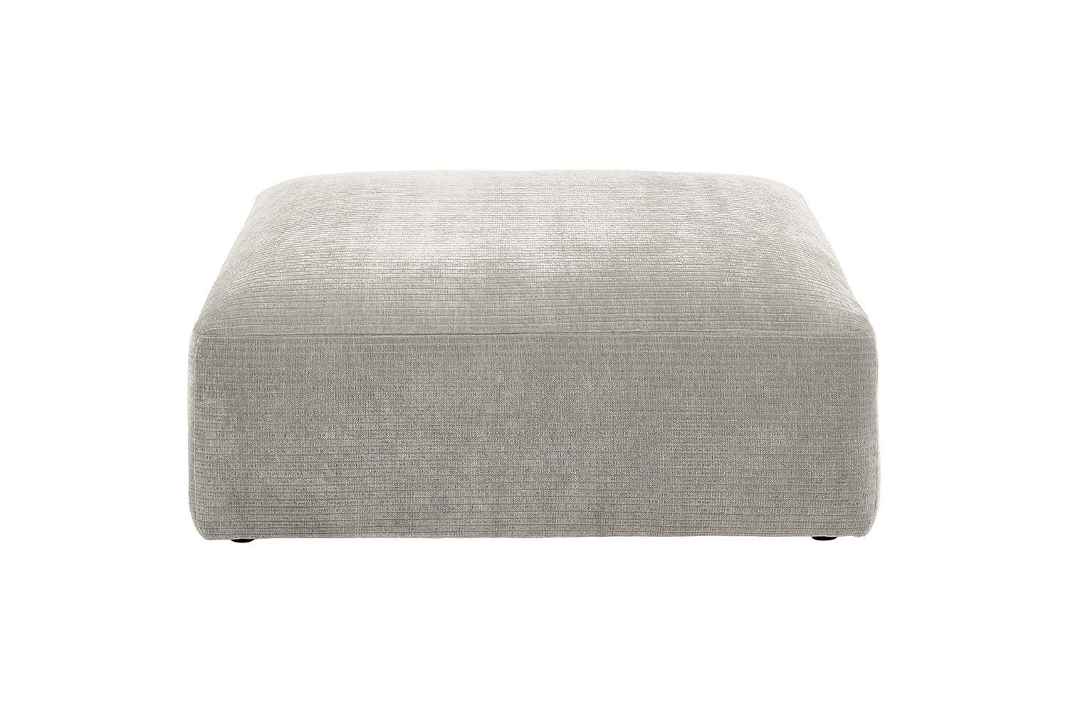 SOFA SITZELEMENT SEPHI Silber Cord - Silberfarben/Schwarz, Kunststoff/Textil (107/39/107cm) - KAWOLA