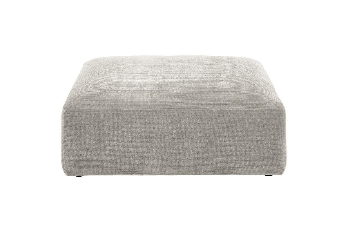 SOFA SITZELEMENT SEPHI Silber Cord - Silberfarben/Schwarz, Kunststoff/Textil (107/39/107cm) - KAWOLA